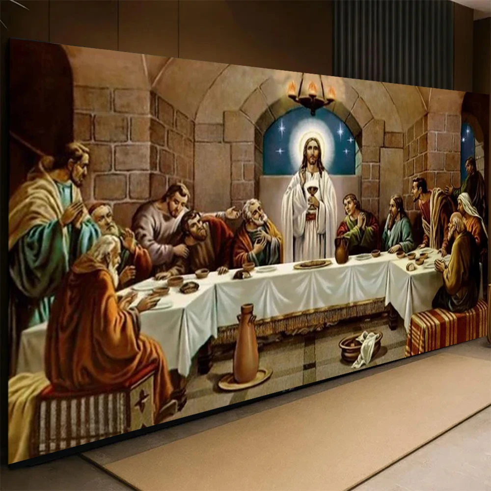 

Алмазная вышивка «Тайная вечеря Иисуса»: большой размер, полная квадратная/круглая 5D мозаика, алмазная живопись, декор для дома