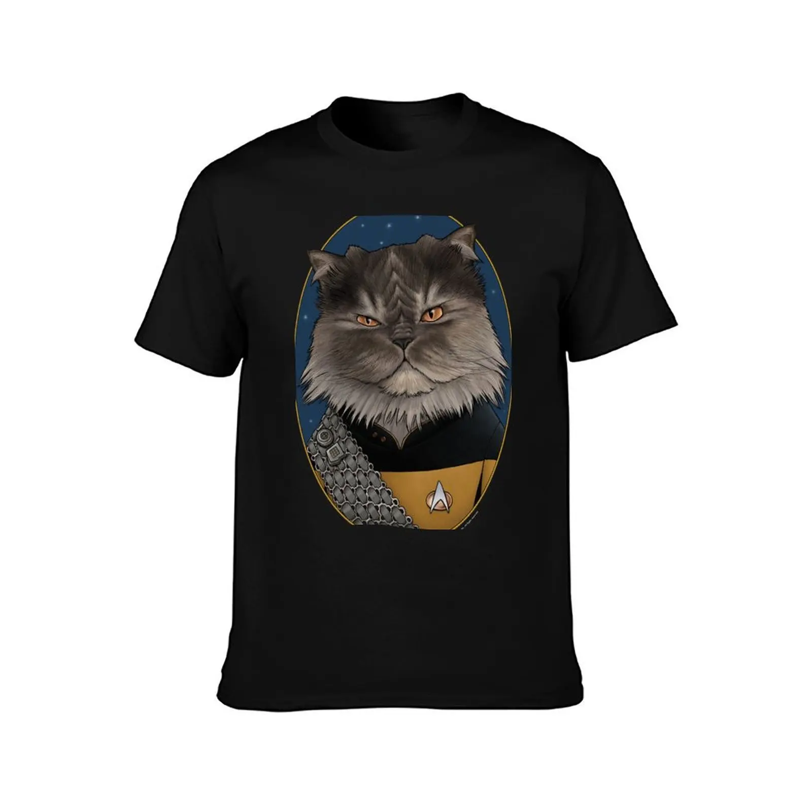 Star Trek Worf Cat Formation T-Shirt Man t-shirt funny shirt cotton blanks graphic tee shirt sweat shirts, men