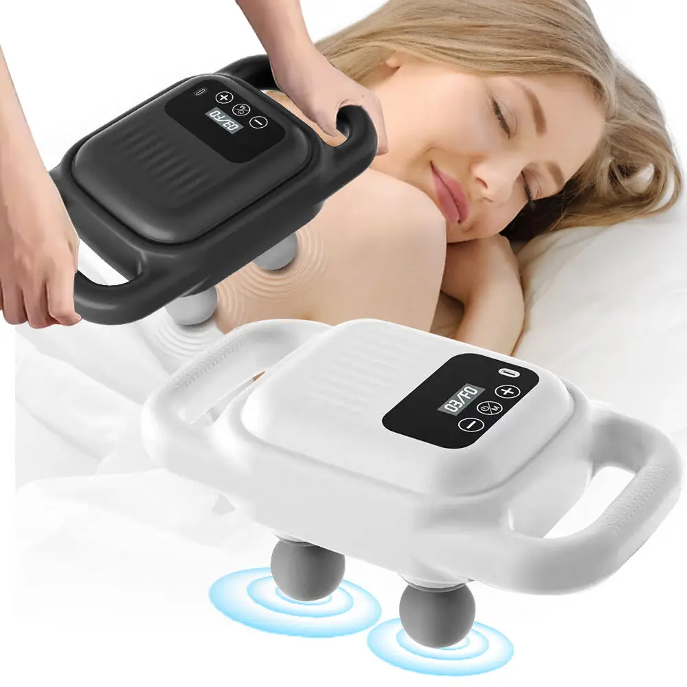 

Fascia Gun Muscle Massager Gun High Frequency Back Waist Massage Machine Four-head Body Shoulder Professional Fascia Massage Gun