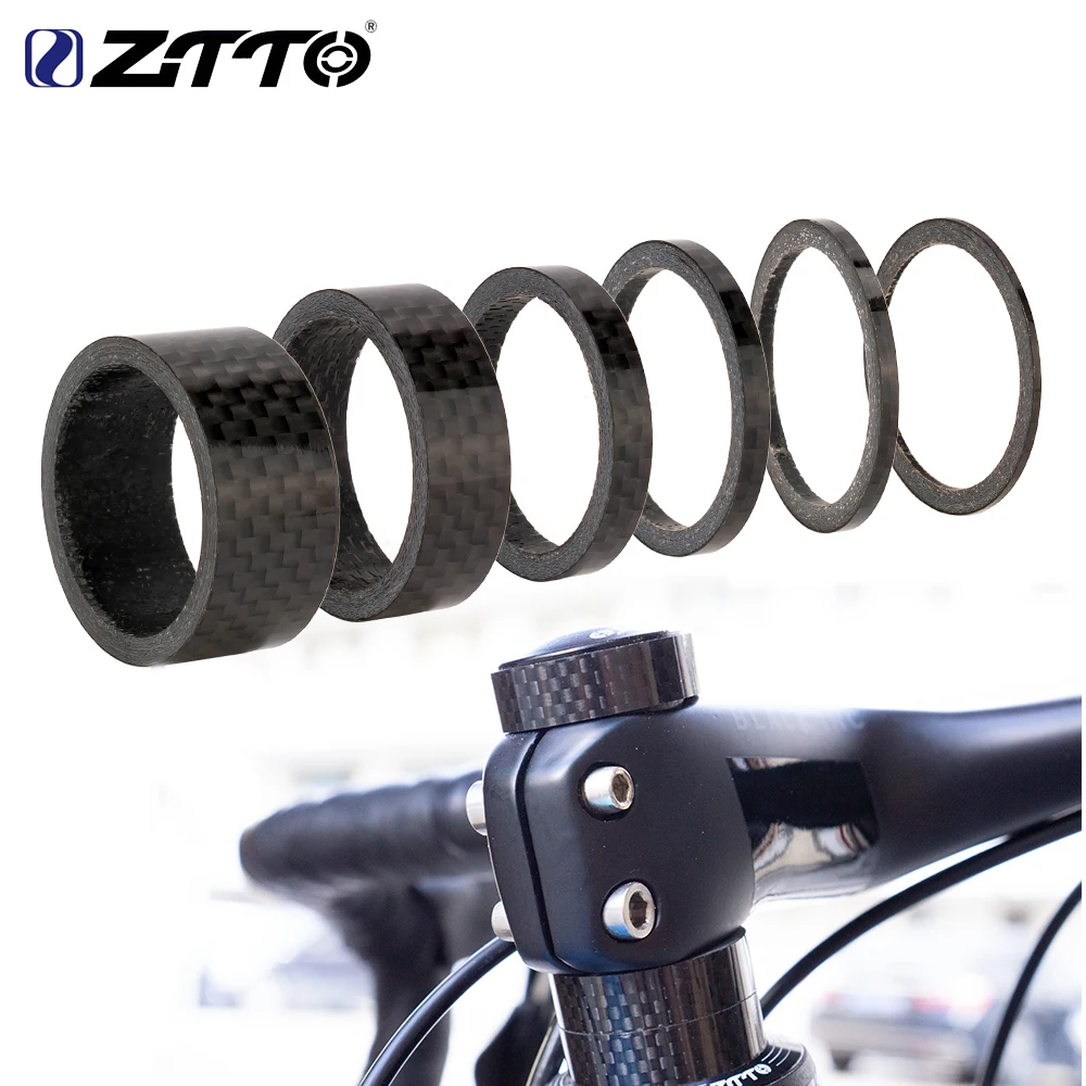 ZTTO 5 stücke Fahrrad Headset Spacer Set 1/2/3/5/10/15mm MTB Rennrad Gabel Vorbau Carbon Faser Spacer Für 28,6mm Suspension