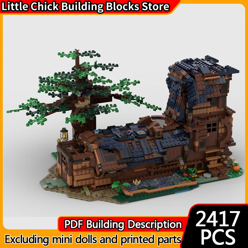 

Модель City Street View MOC, строительные кирпичи, сказочная сцена, модульная технология, детские праздничные подарки, сборные игрушки, костюм