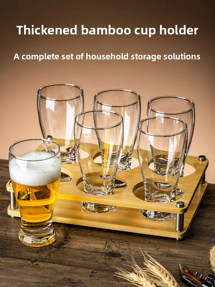 

Thickened Crystal Beer Glasses Set Home Use Large Capacity Drinking Beer Mug Bar Commercial Pure Color European Style Beer Cups