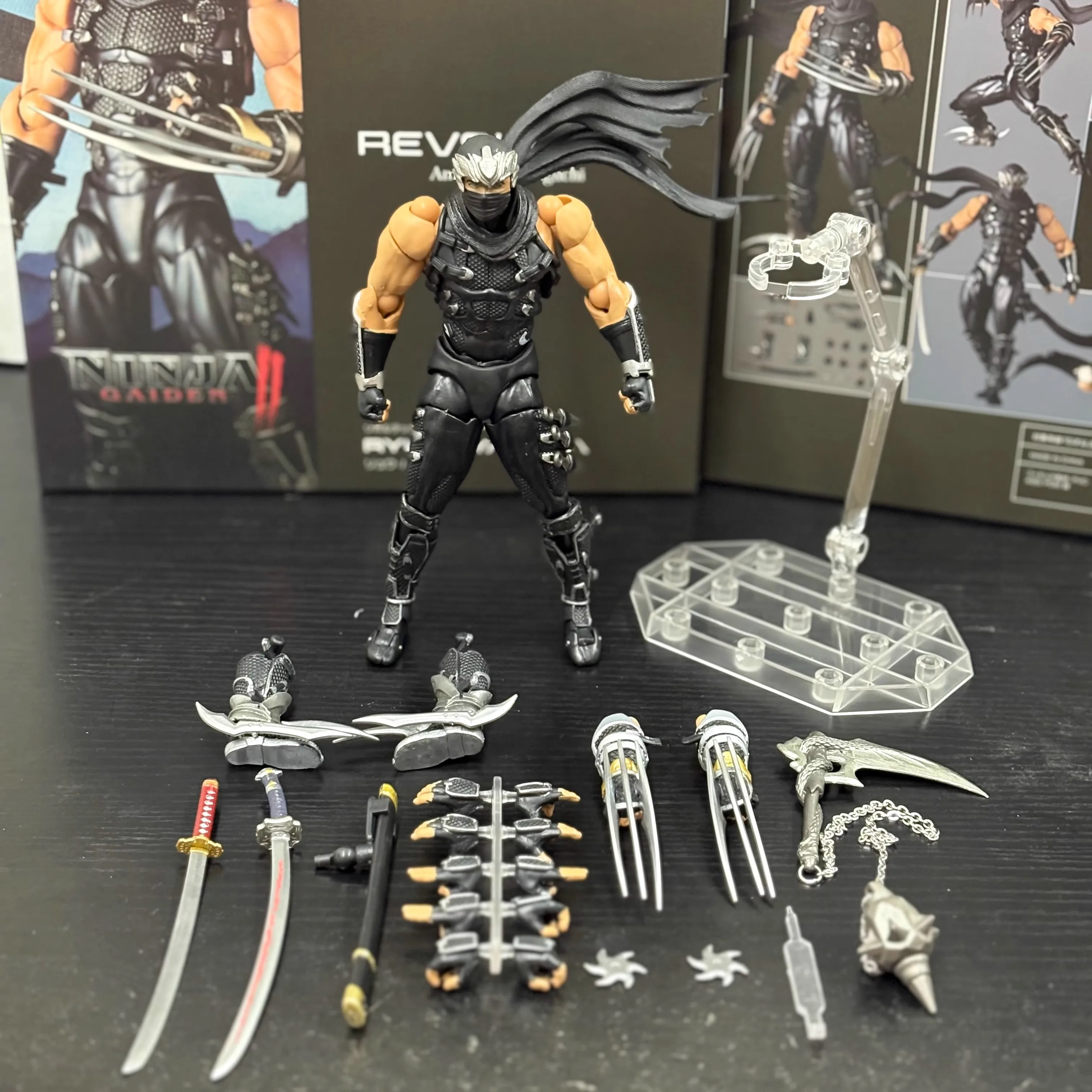 

Kaiyodo Revoltech 1/12 Удивительный Yamaguchi Ryu Hayabusa Ninja Gaiden Аниме Фигурка Коллекция Ко Модель Игрушки Кукла Орнамент