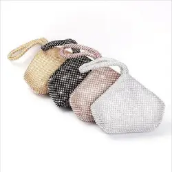 Borsa da sera con diamanti in cristallo da donna borsa con pochette a triangolo borsa da ballo per feste di matrimonio