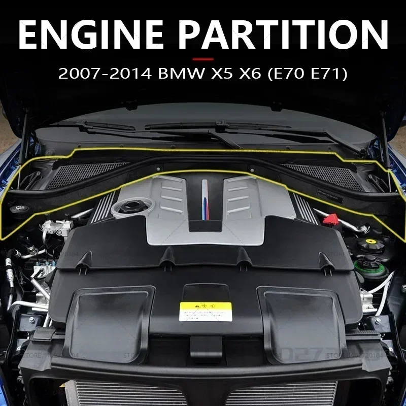 Para 2007-2014 BMW X5 X6 (E70 E71) Panel de partición del compartimento superior del motor de coche 51717169421 51717169419 51757171791 64316945583