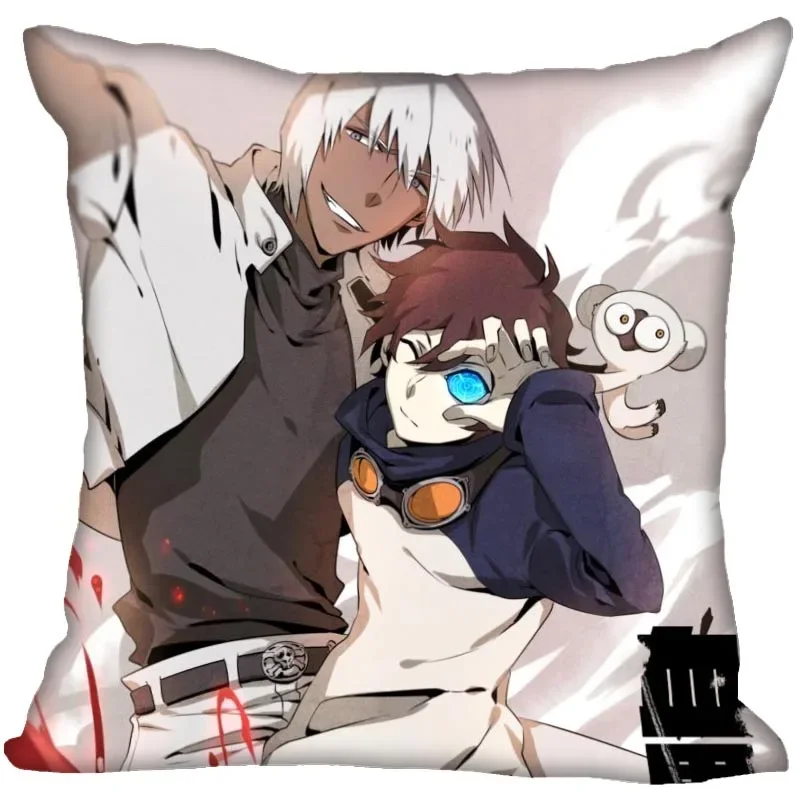 Kekkai Sensen Anime Pillowcase Bedroom Home Decorative Gift Pillow Cover Square Zipper Pillow Cases Satin Soft Fabric