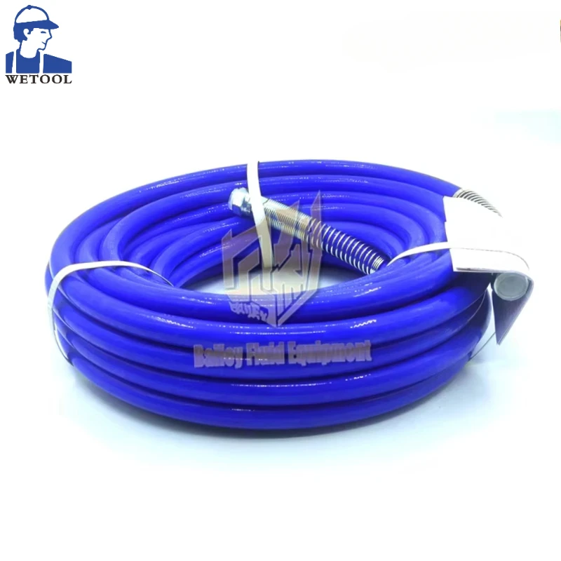 NEW G R C Blue 3/8 Inch 15 Meters 3600psi High Pressure Air Hose Use 240797 for Airless Painting Machine