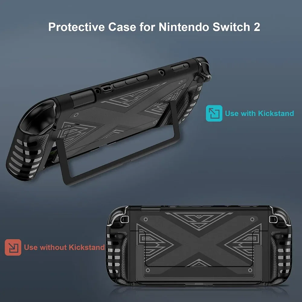 حافظة واقية من البولي يوريثان لـ NS Switch 2 Joycon مقبض قبضة سبليت غطاء سيليكون غطاء حماية الجلد للتبديل 2 الملحقات