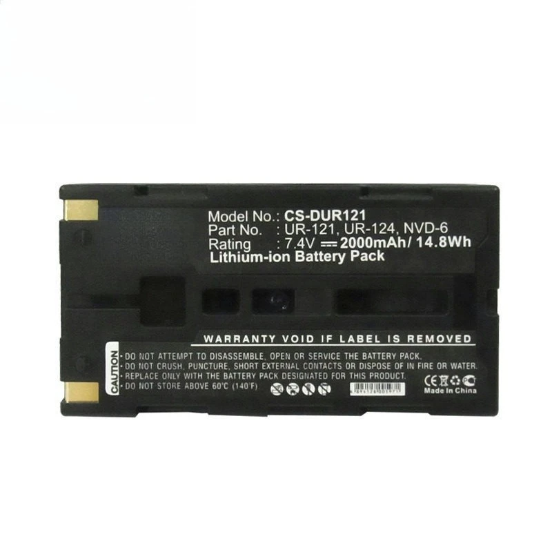 UR-121 UR-124 NVP-D6 High Quality Camera Battery 7.4V 2000mAh for Sanyo Xacti NV-HD500 NV-KD100 iDshot IDC-1000 IDC-1000ZU