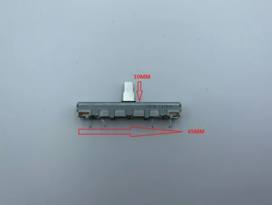 1-10pcs   ALPS 4.5 cm sliding potentiometer single linked B10K 10MM  shaft IN STOCK