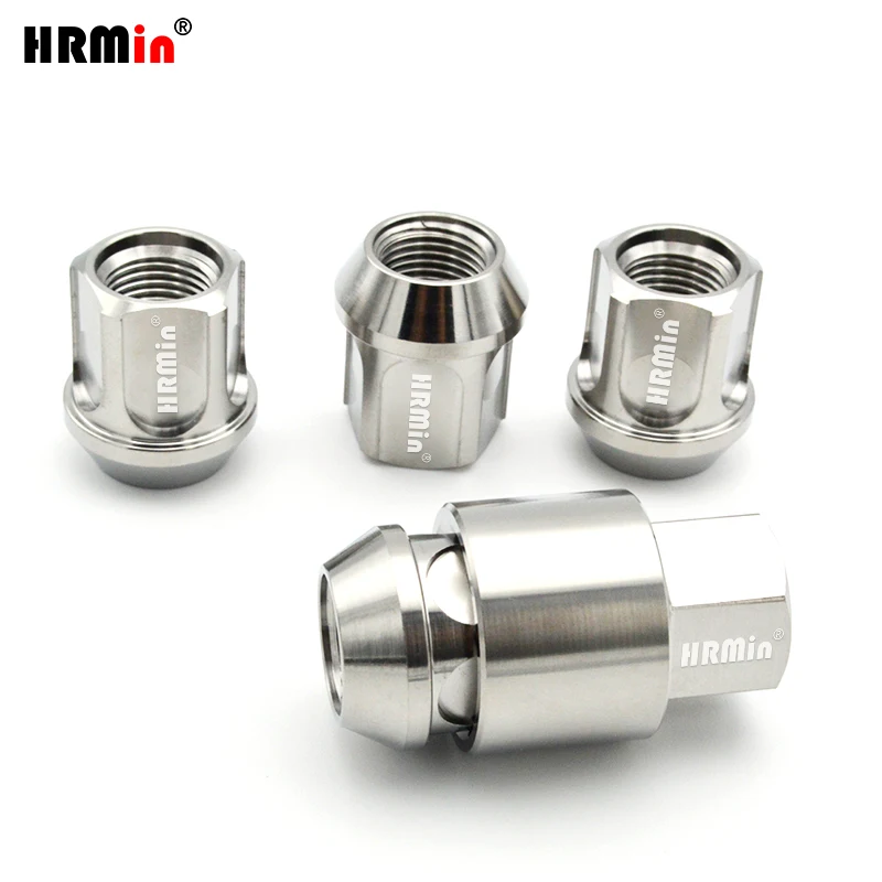 HRMin (12+4+1)ps Gr.5 titanium cone seat anti-theft wheel lug nut M12*1.5/M12*1.25/M14*1.5/M14*1.25mm