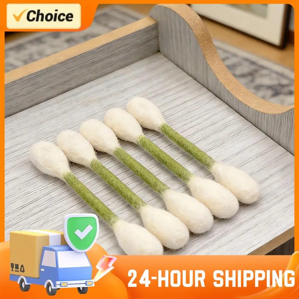 6 Pack Cotton Swabs Cat Toys with Catnip Giant Chew Stick Cat Toy Interactive Felt Toy Durable Teeth Cleaning And Grinding Rope