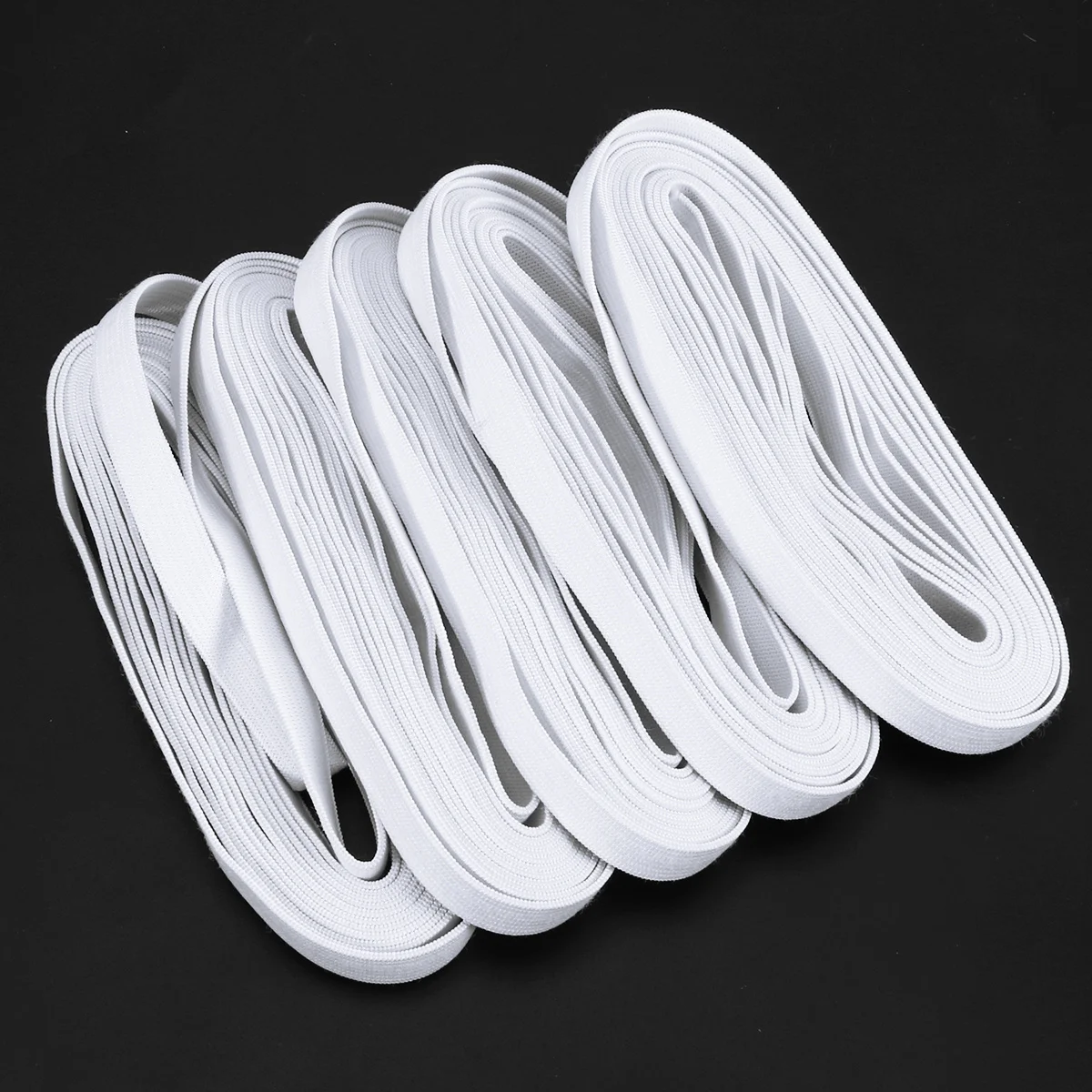 

Eco-Friendly Rubber Elastic Band 1/2 Inch Wide High Elasticity Knit Spool For Sewing Waistbands Sleeves Necklines Craft