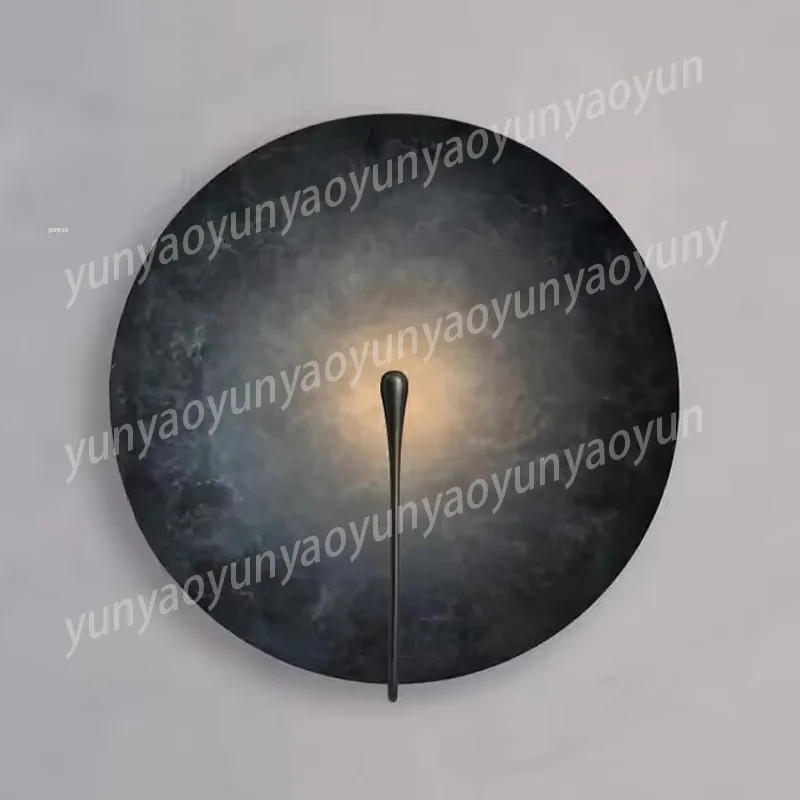 

Modern Simple Round Wall Lamp, Creative Wrought Iron Art Wall Lamp, Suitable for Living Room, Bedroom Bedside, Study