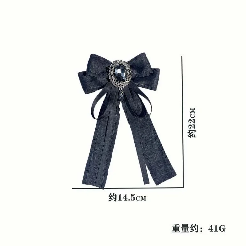 Korean Alloy Rhinestone Versátil Bow Broche, Flor de colarinho de camisa, Pequeno estilo perfumado Bow Tie Acessórios, Estilo universitário