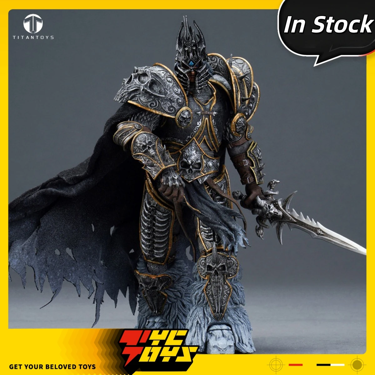

TYCTOYS New Genuine TITAN Toys Arthas Prince Dead King Frost Knight TT001 1/12 Action Figure 6inch Full Set Model Toys Gifts