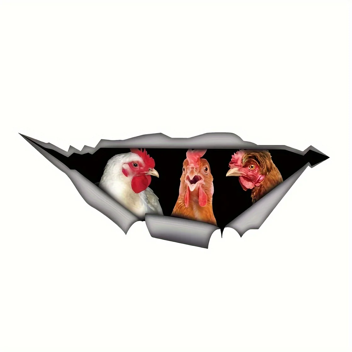 

1pc Humorous Chicken Vinyl Sticker Waterproof Multi-Purpose Decal for Car Window Wall Refrigerator