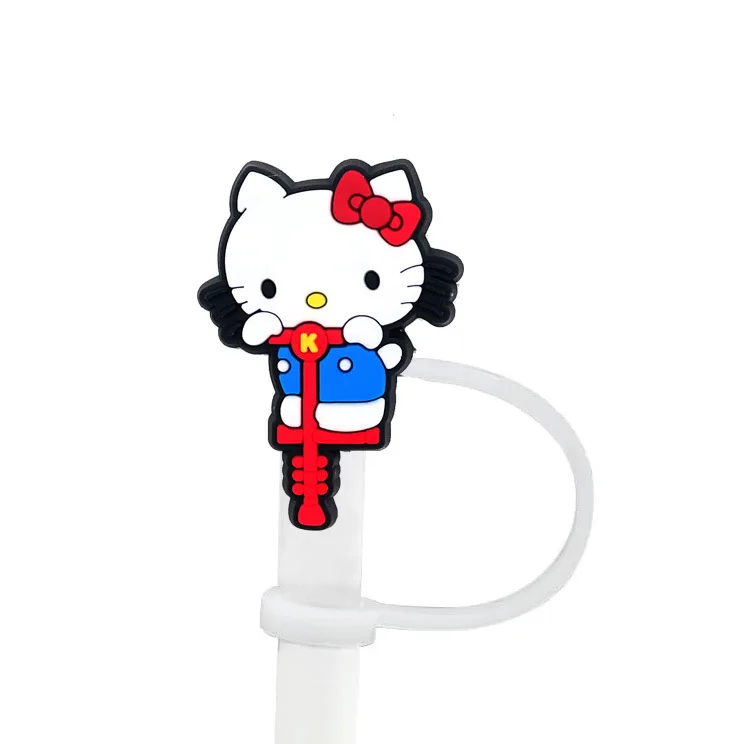 Sanrio Straw Cap Dust-proof Plug Kawaii Hello Kitty Kuromi 10mm Straw Cover Birthday Party Disposable Decoration 1-20PCS