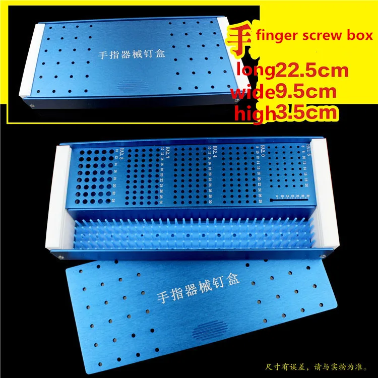 Orthopedic equipment medical 1.5 2.0 2.4 2.7 3.5 5.0 upper lower limb locking bone screw box 6.5 hollow nail  disinfection case