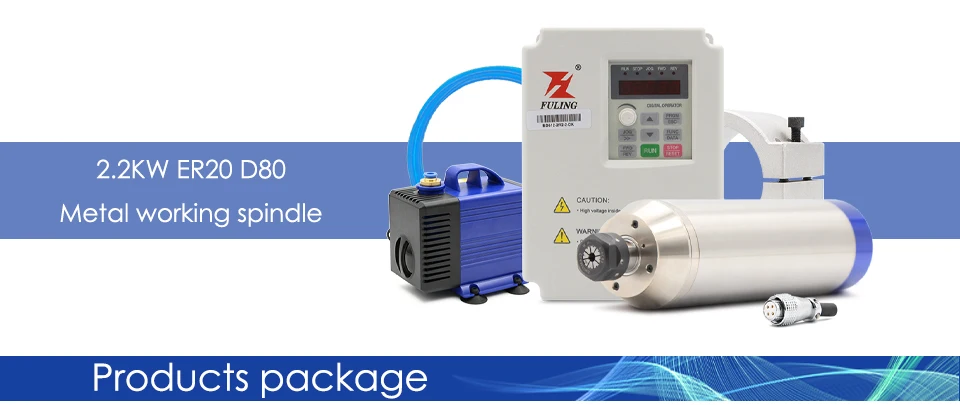 G-Penny 2,2 kW ER20 Metallspindel Wassergekühlter Spindelmotor-Kit 12000 U/min 400Hz Frequenzantrieb für Metall, Eisen, Edelstahl – Detail 1