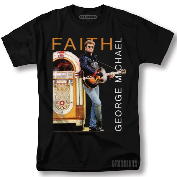 George Michael Shirt Faith Merch Concert Tour Vntg Graphic Design T-Shirt