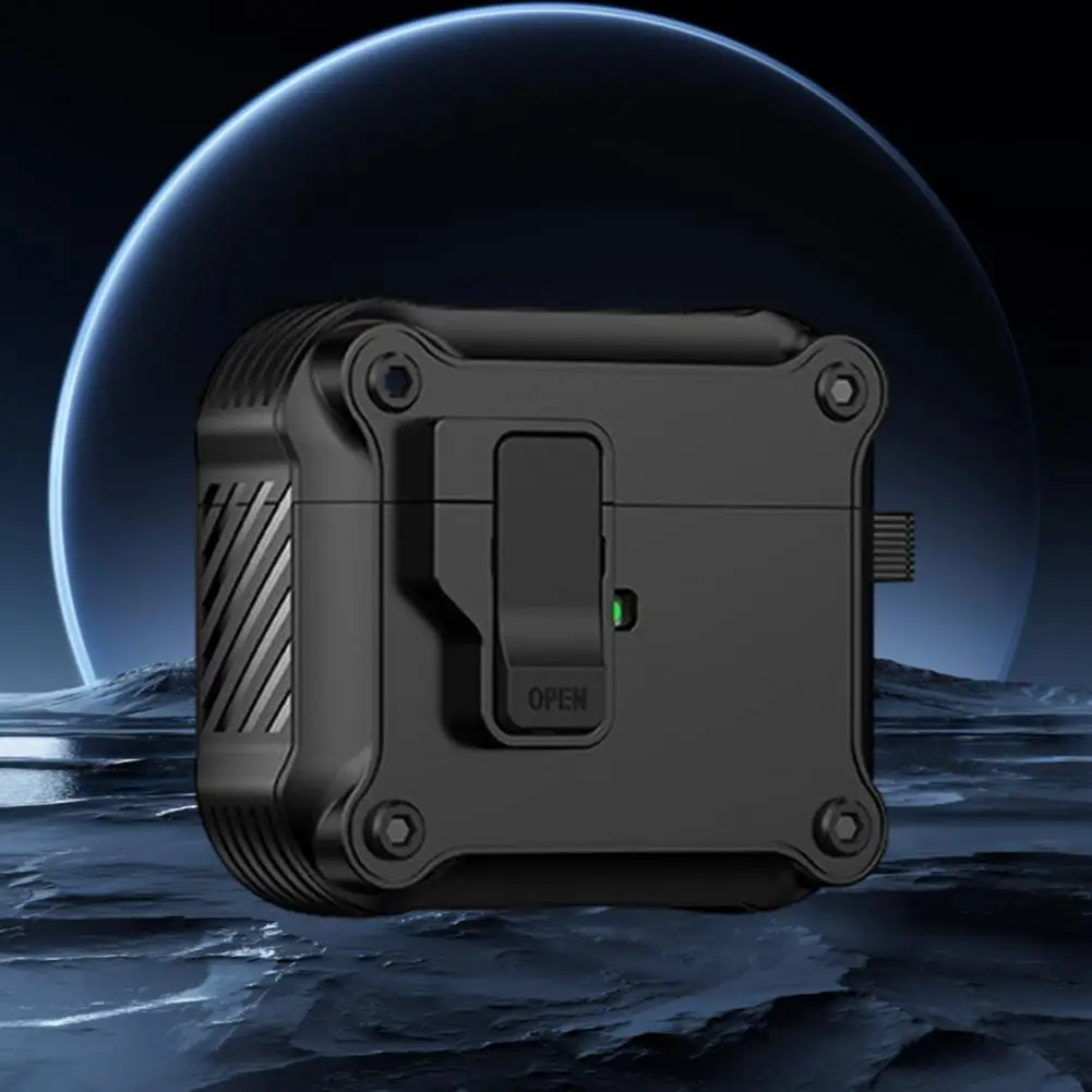 حافظة من مادة البولي يوريثان لأجهزة Airpods Pro حافظات واقية ممتازة لأجهزة Airpods Pro 2nd Gen أقفال آمنة غطاء إخراج تلقائي كامل