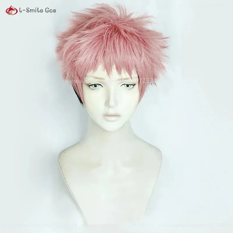 

vivi 2025 Itadori Yuji Cosplay Wig Short Pink Black Ryomen Sukuna Wigs Heat Resistant Synthetic Halloween Anime Acces