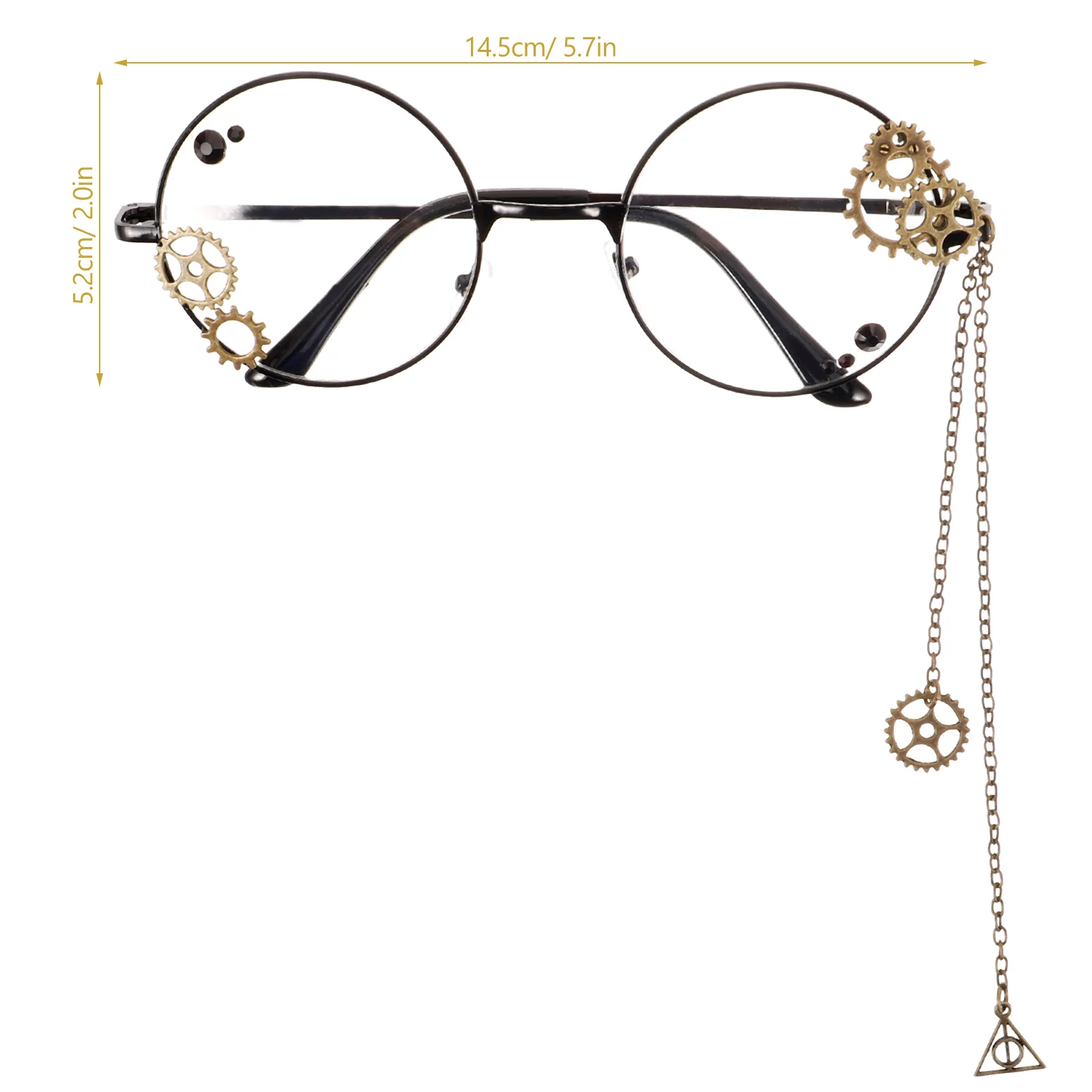 로리타 스팀펑크 안경 기어 안경 소품 파티 의상 액세서리 소녀들을 위한 선물 크리스마스 할로윈 로리타 파티 소품