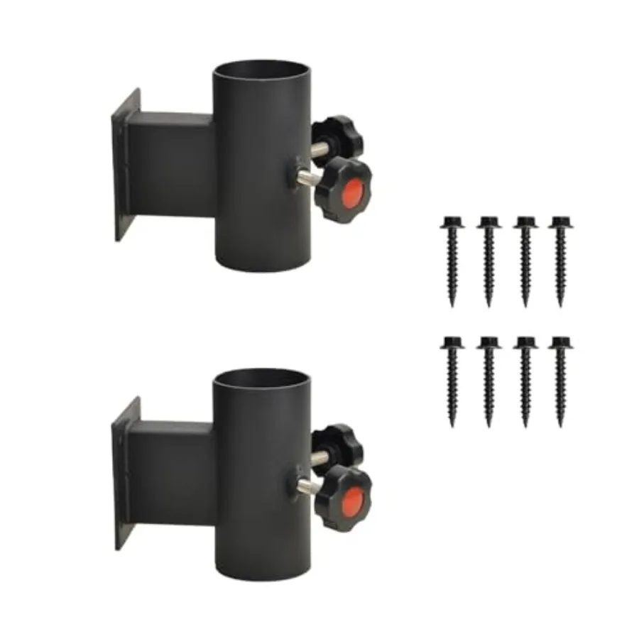 

1 Pcs Black Patio Umbrella Holder Heavy Duty Offset Umbrella Stand Deck Umbrella Flat Mount Bracket for Outdoor Railing Post Fe