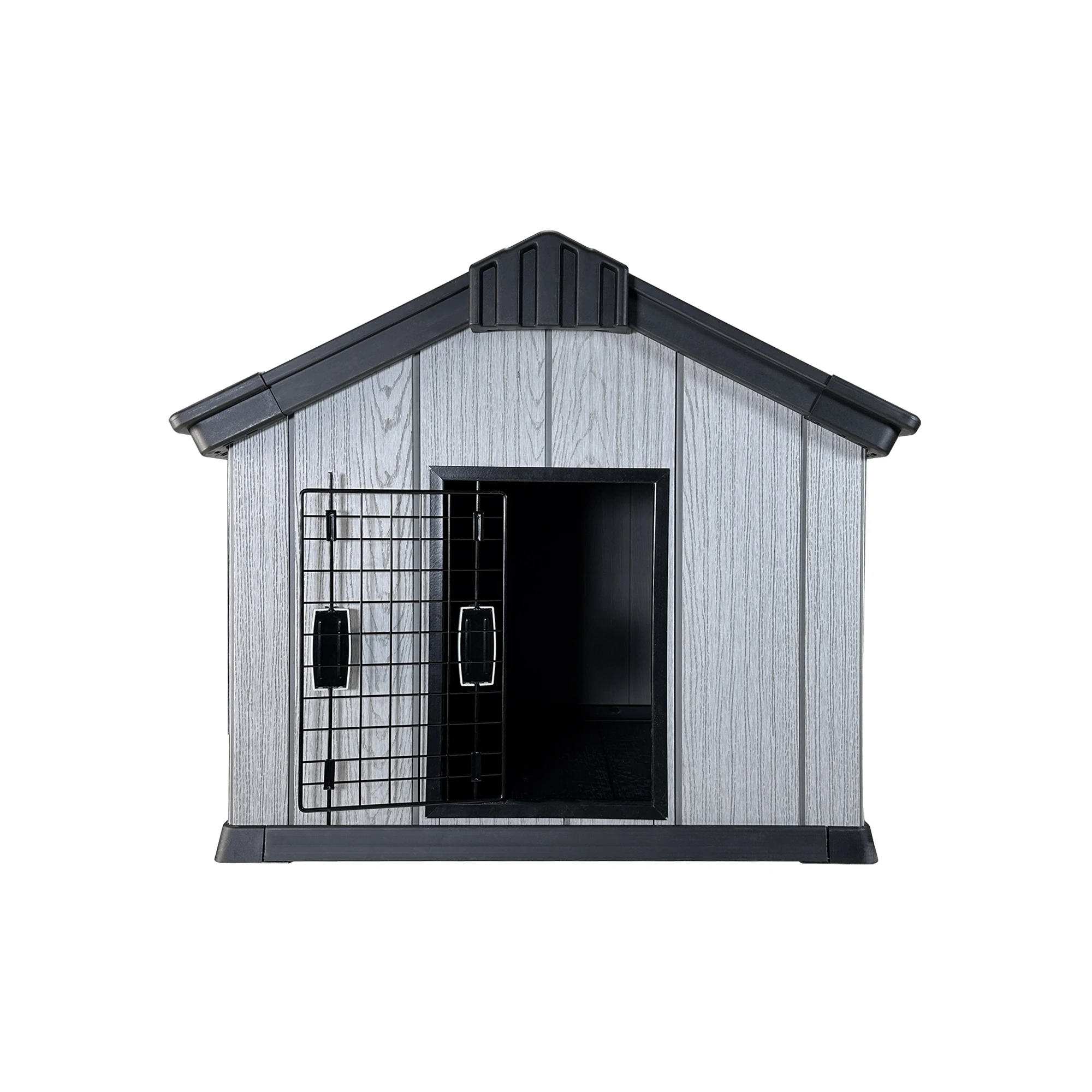 Plastic Dog House Style 3 Sizes Weatherproof Outdoor Pet Shelter for Small Medium Large Dogs