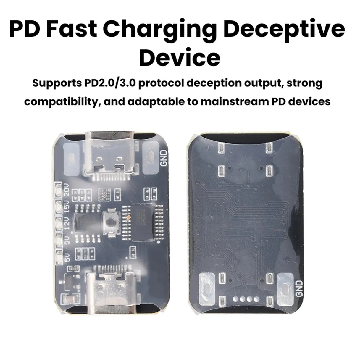 THANKSGIVING DAY PD2.0 PD3.0 Trigger Module CH224K CH552T 5V 9V 12V 15V 20V 5A Max Output Type-C Input Output LED Indicator