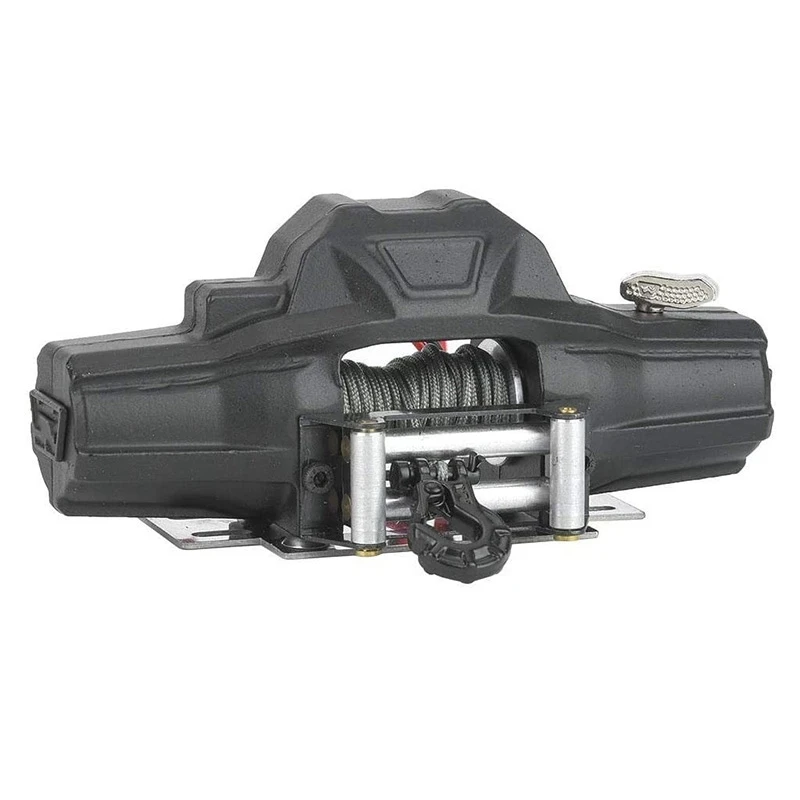 مجموعتان من أجزاء السيارة RC: مجموعة واحدة من خطاف مقطورة تكبل سحب معدني ومجموعة واحدة من ونش معدني بمحرك مزدوج