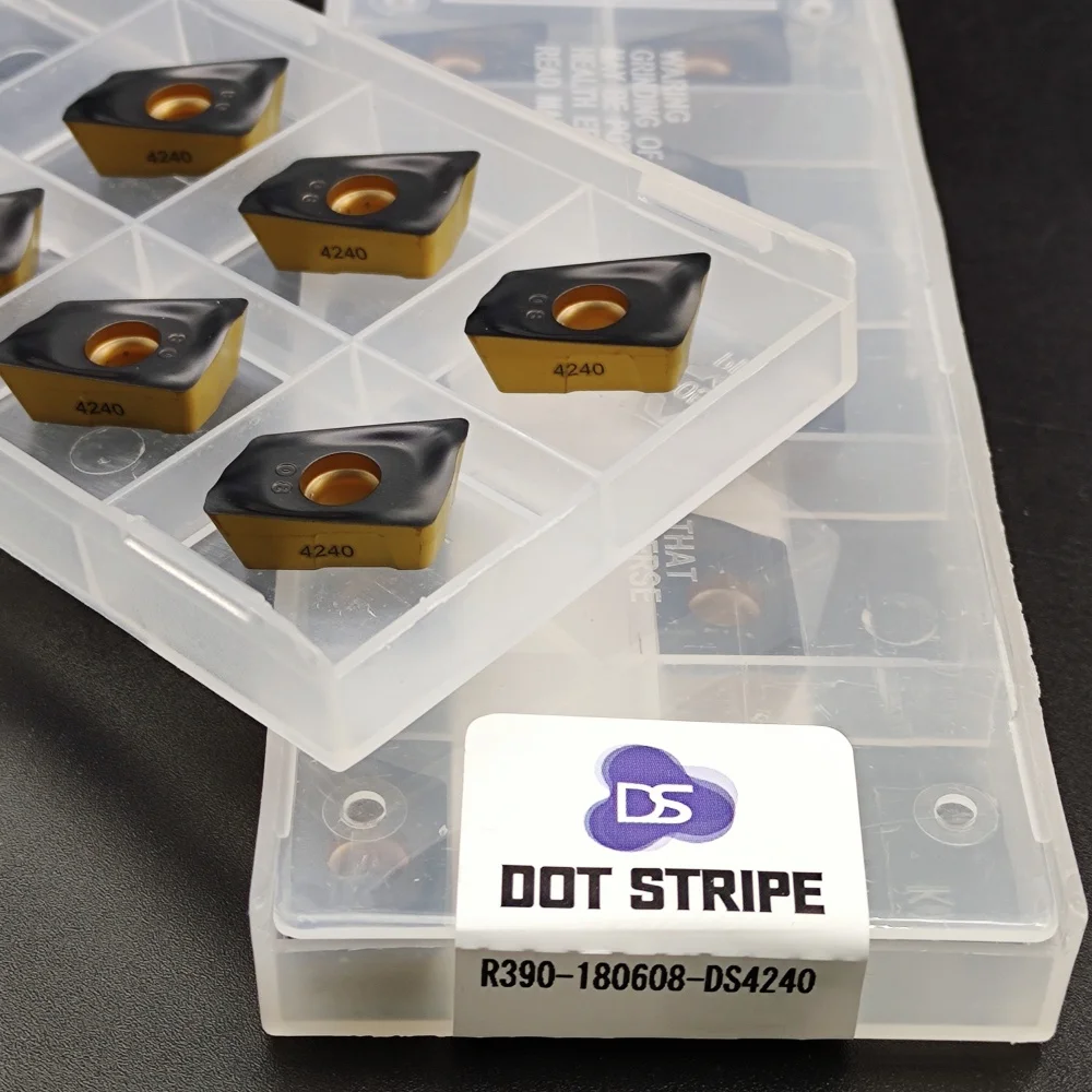 Hartmetalleinsatz R390 180608 180612 DS4240 Außendrehwerkzeug für Stahl, Edelstahl, Widerstand, CNC-Drehmaschine, Wendeschneidplatten