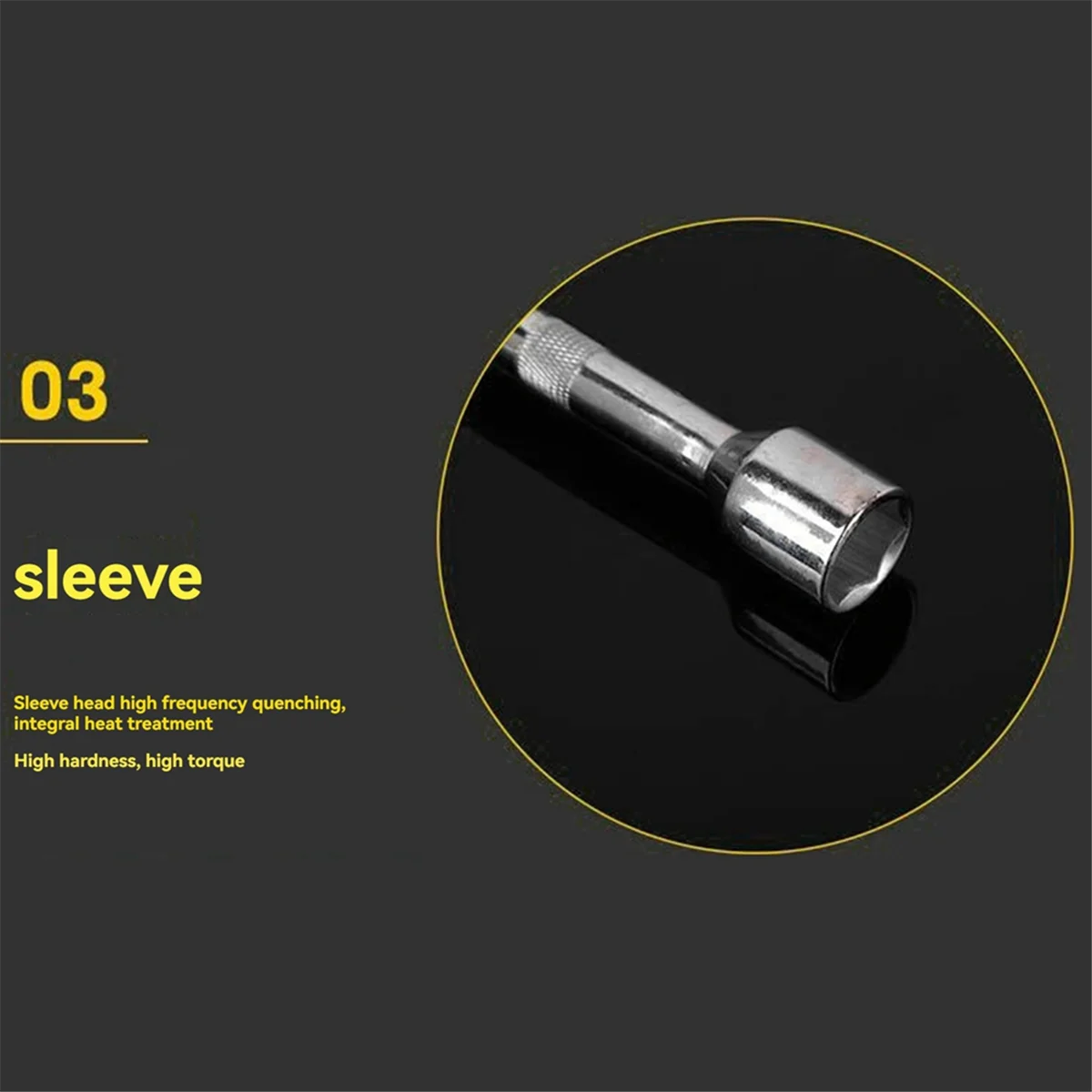 Универсальный набор головок для снятия шин и колес, гладкая ручка 18 дюймов с 17-19-21-23 мм