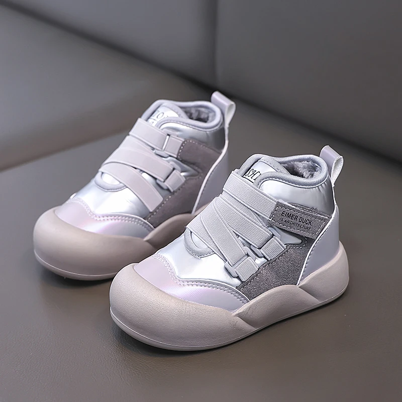 الأطفال الدافئة أفخم الثلوج أحذية الفتيات الشتاء موضة ومريحة التمهيد الدافئة سميكة أحذية قطنية عدم الانزلاق لينة وحيد الرضع حذاء من الجلد #6