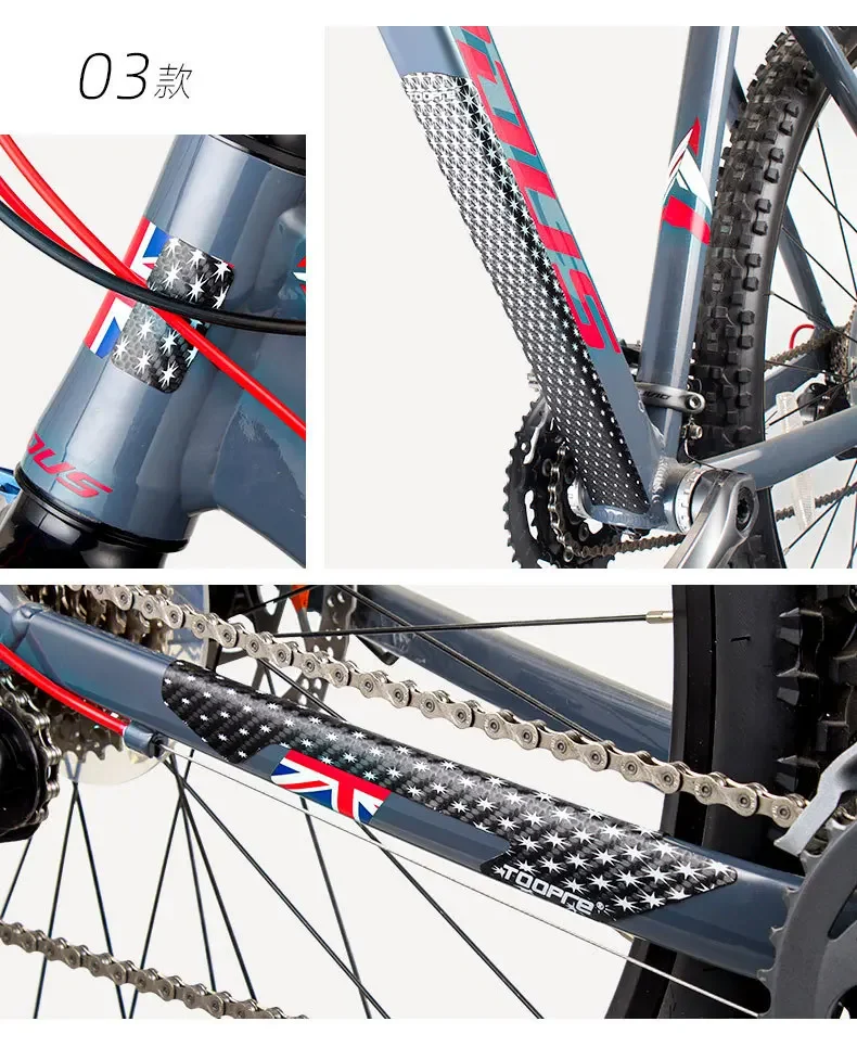 Fahrradketten-Schutzaufkleber, Schutzaufkleber für Mountainbike- und Rennradrahmen, Kettenaufkleber, Schutzaufkleber, für das Radfahren – Detail 13