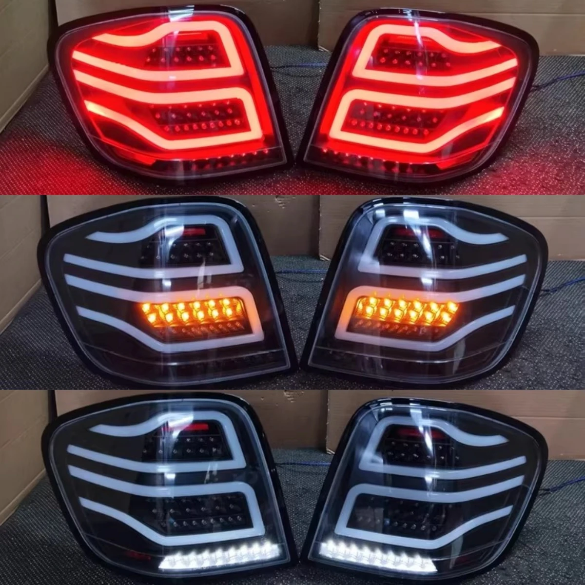 For Mercedes ML series ML500 ML350 W164 2005-2011 Smoke LED Tail Lights With Turn Signal Rear Lamps