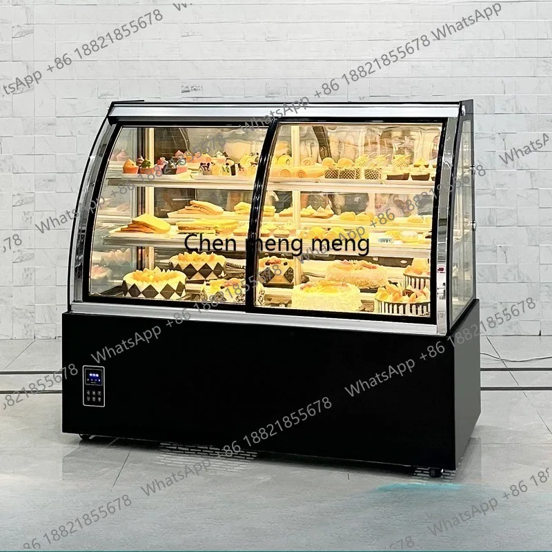 Cake refrigerated display cabinet front door arc commercial fruit fresh-keeping cabinet air-cooled dessert freezer