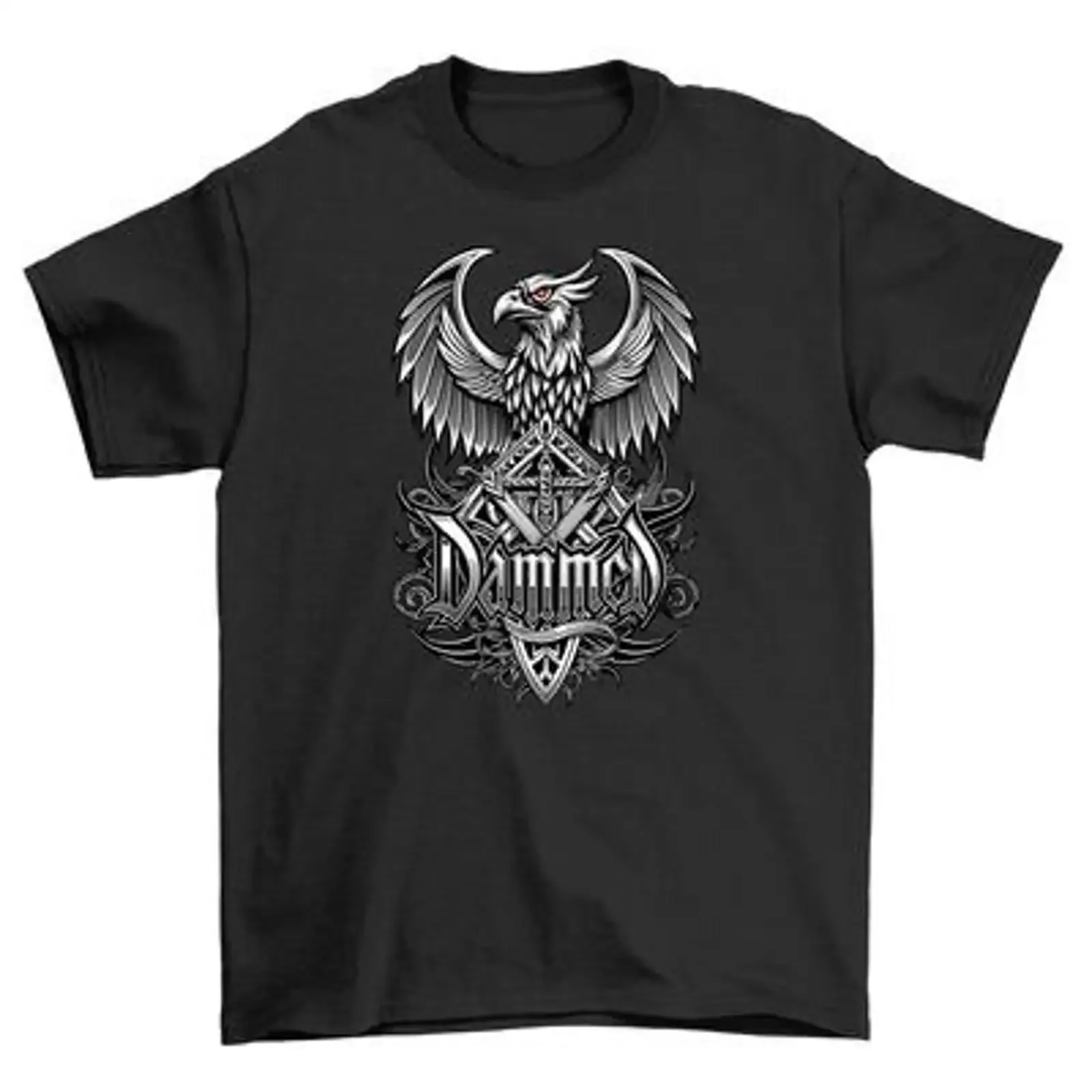 Gothic_17 Eagle T shirt Embrace Your Inner Goth with This Feathery Cool Design vintage Washed streetwear Unisex Versatile