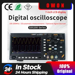 Owon Digital Oscilloscope SDS200 2-channels 100Mhz 150Mhz 200Mhz 1GS/s FFT+ 25MHz 14Bit Signal Generator SDS210S SDS215S SDS220S