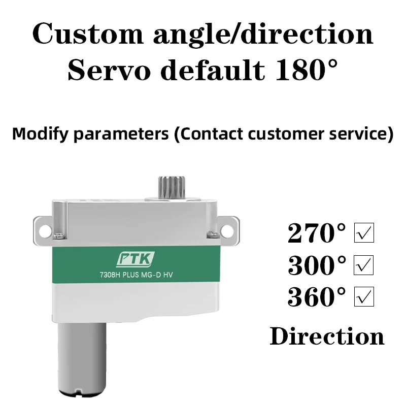 PTK 7308Hmicro Servo 8g Großhandel digitales Metallzahn-Metallgehäuse Modellflugzeug DLG, F5B F5L F3D F3KGlider Flugzeug 2S Servo 3