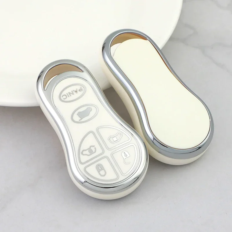 6Buttons TPU Car Entry Remote Key Shell Fob Case For Chrysler Voyager Cruiser For Dodge Ram Dakota Jeep Cherokee Keyless
