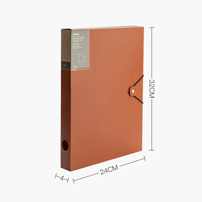 Storage Folders Large Capacity A4 File Storage Box Documents Waterproof Organizer Desktop Archive Organizer Folder with Buckle