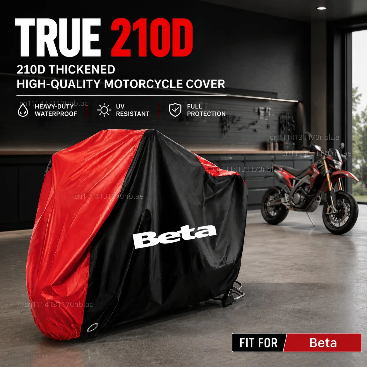 For Beta Evo 250 300 80 Junior Senior RR 125 200 350 390 430 450 480 2T SM 4T LC 50 210D Motorcycle Cover Waterproof Dustpro
