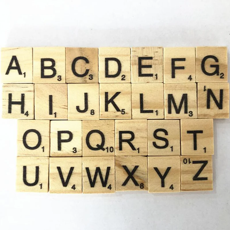 100 Stück Holz Buchstaben Fliesen perfekt für Handwerk Brief Fliesen Rechtschreib ung für frühe Buchstaben Fliesen 100 Stück Holz