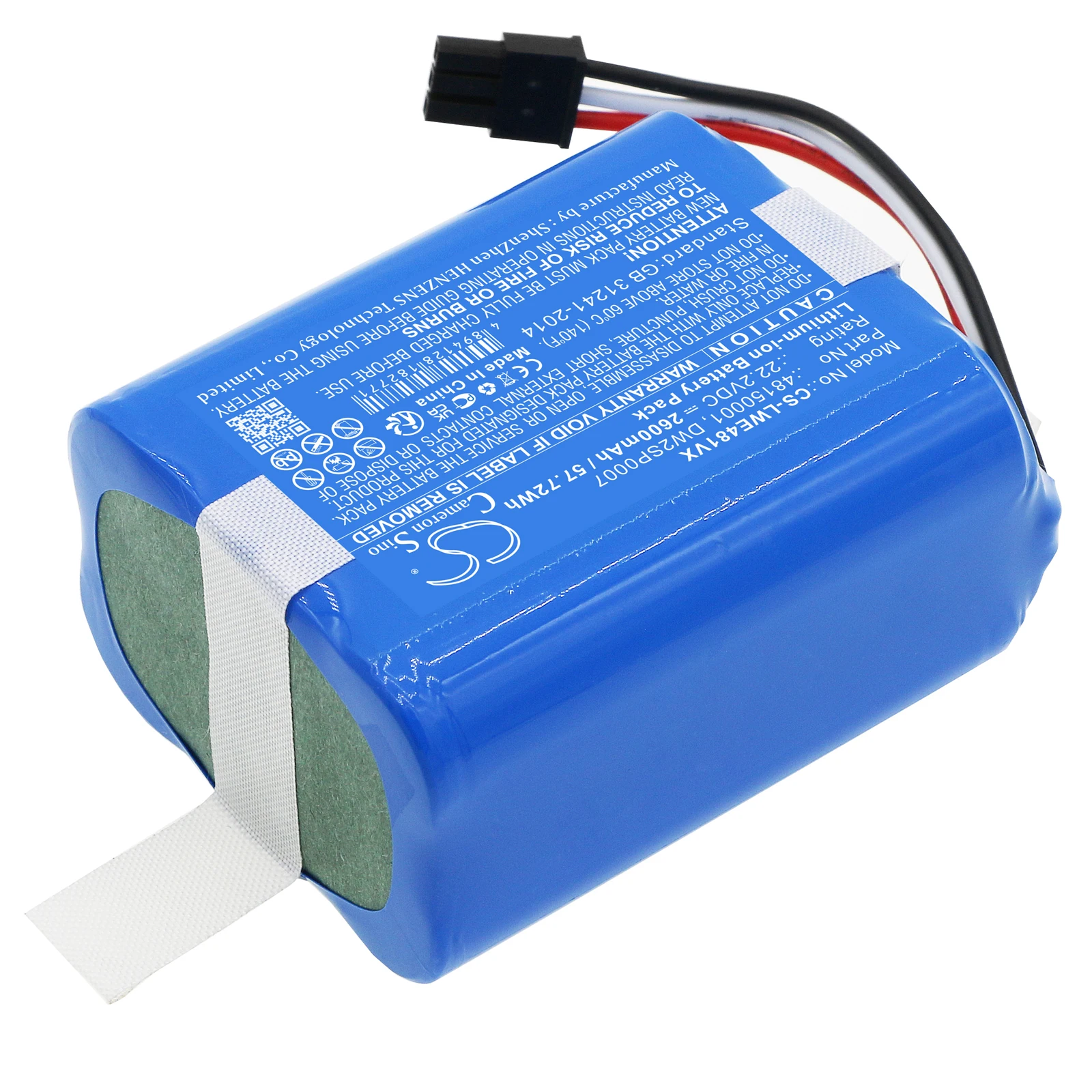 CS 교체 배터리, 잔디 ExpertRobotic 잔디 깎는 기계 481500001, DW2SP0007, 2600mAh, 57.72Wh
