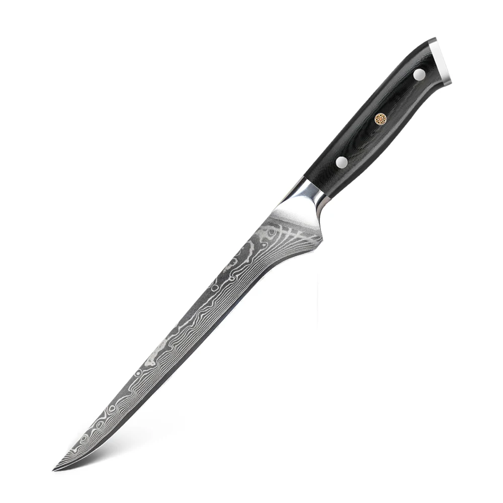6 Inch Professional Japanese Boning Knife Damascus Steel Blade Razor Sharp Kitchen Deboner Knife Full Tang G10 Handle view 6