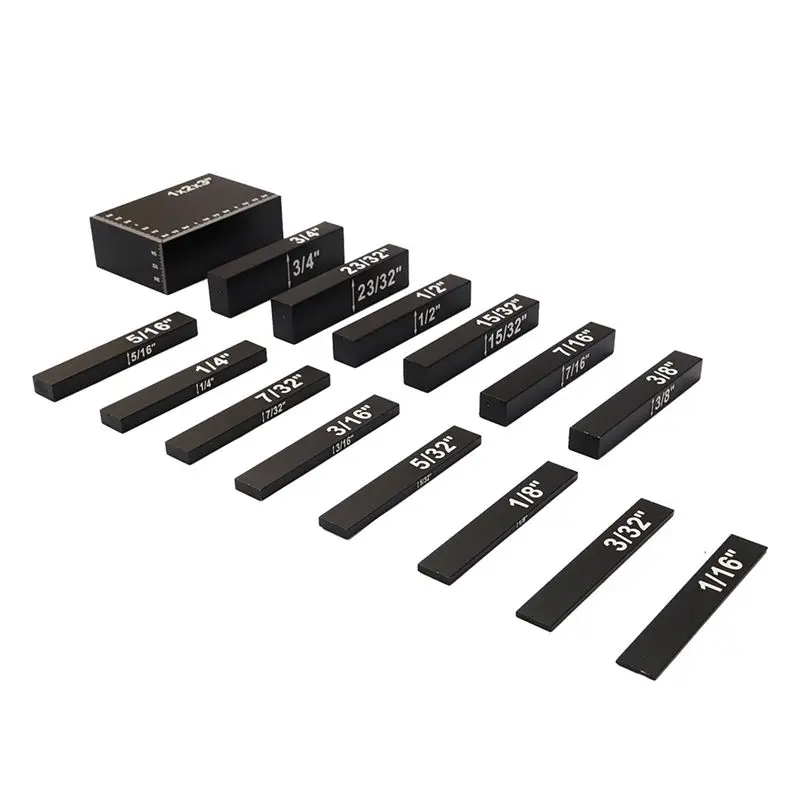 

A24I Setting Block Height Gauge Kit Height Gauge Set, Aluminum Alloy Rust Solid Mounting Rod for Woodworking(Black)