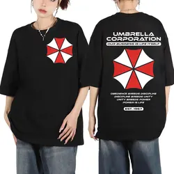 Camiseta gráfica superdimensionada unissex, Filme de Resident Evil, Guarda-chuva, Guarda-chuva, Moda, Manga curta, Casual, Algodão