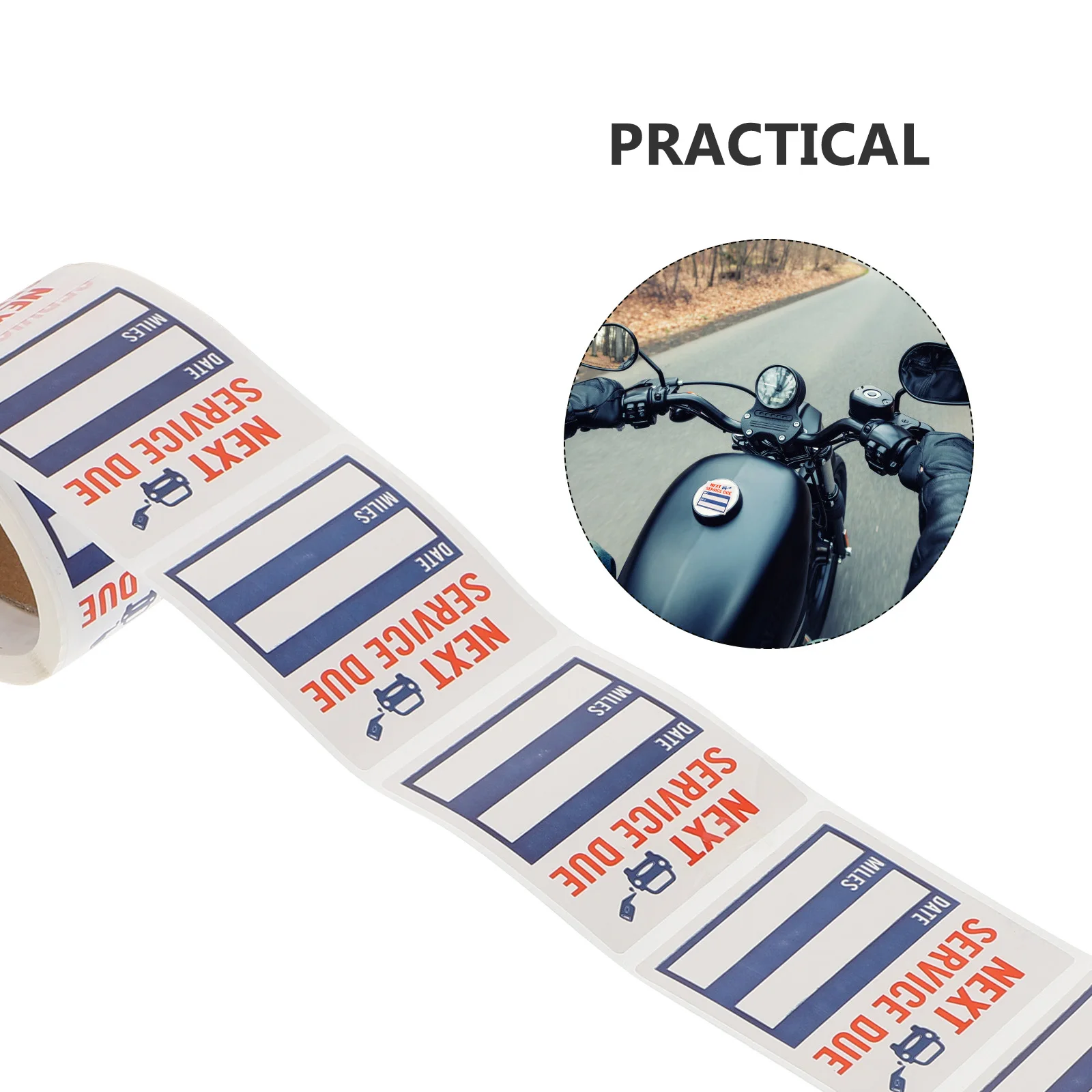 Self Adhesive Car Stickers Maintenance Labels for Window Oil Change Service Due Decals Removable Auto Labels Stickers